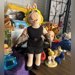 Miss Piggy Plush Doll in Black Dress